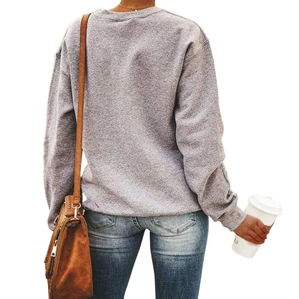 Leopard Print Glasses Printed Round Neck Long-sleeved Sweater - Bellarte Enchanté Leopard Print Glasses Printed Round Neck Long-sleeved Sweater